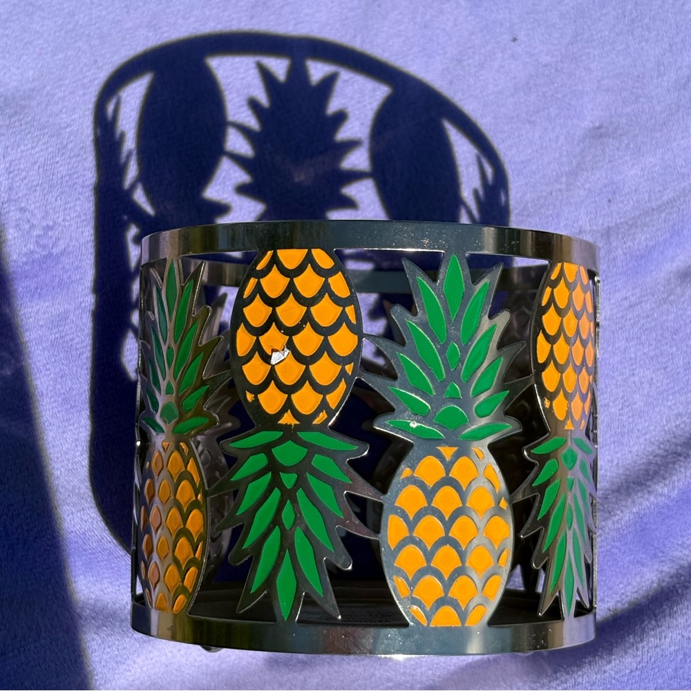 Pineapple Candle Holder - Green and Yellow